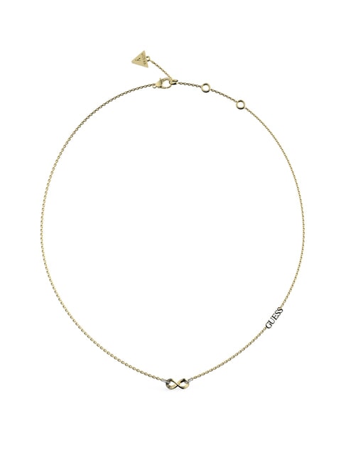 GUESS ENDLESS DREAM Infinity Charm Halskette mit Zirkonia gelbes Gold - Halsketten