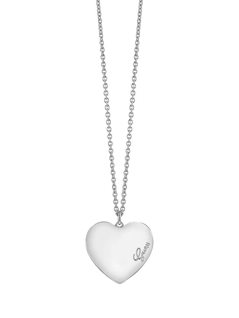 GUESS HEARTBEAT Flache Herzkette Silber - Halsketten