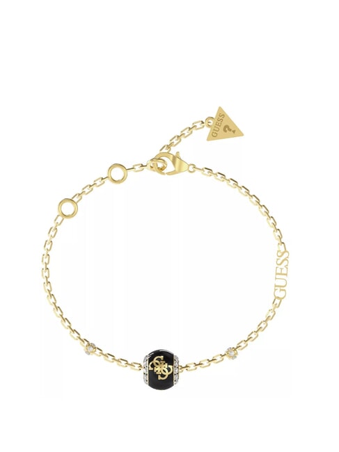 GUESS 4G LOOP Armband mit Charme Gelbgold/Schwarz - Armbänder