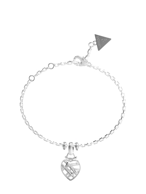 GUESS HEART CAGE Armband mit Herz SILBER - Armbänder