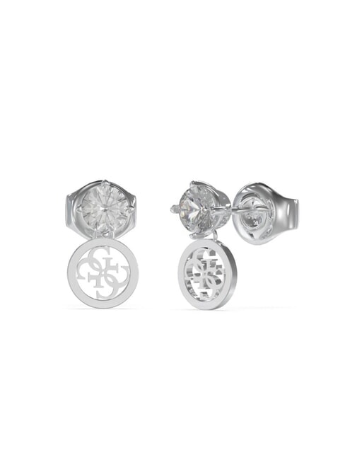 GUESS STUDS PARTY Ohrringe mit Zirkonia und 4G-Charm SILBER - Ohrringe
