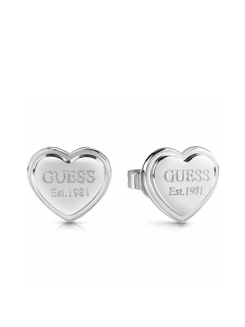 GUESS STUDS PARTY Logo-Herz-Ohrringe SILBER - Ohrringe