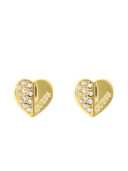 GUESS LOVELY Herz-Ohrstecker mit Zirkonia gelbes Gold - Ohrringe
