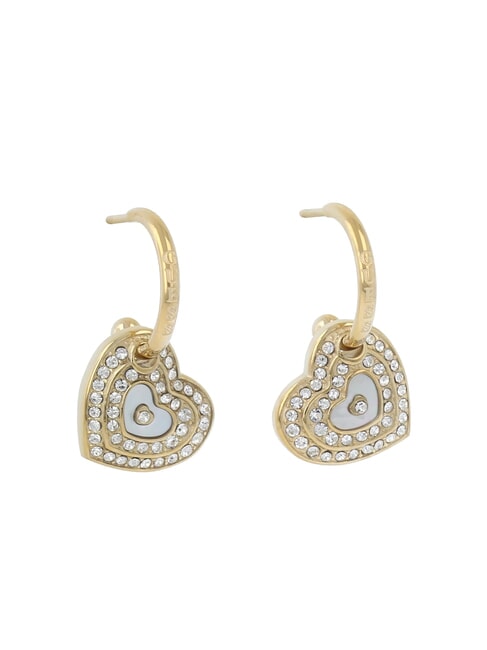GUESS AMAMI Herzohrringe aus Perlmutt und Zirkonia Gold - Ohrringe