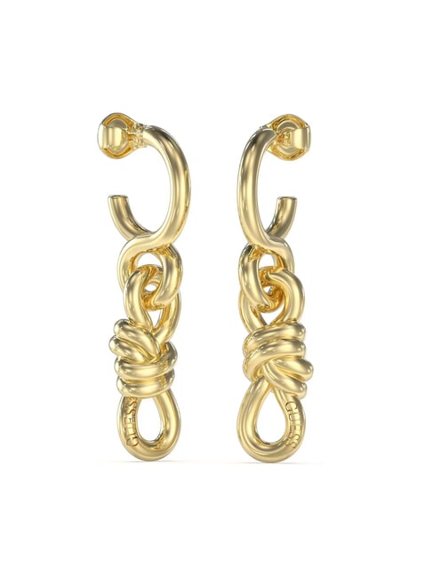 GUESS MODERN LOVE Infinity Charm Ohrringe gelbes Gold - Ohrringe
