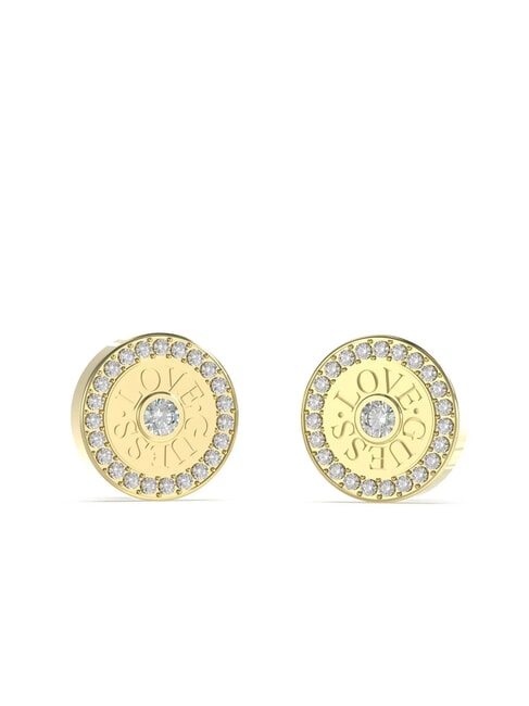 GUESS LOVE Kreisförmige Ohrringe mit Zirkonia gelbes Gold - Ohrringe
