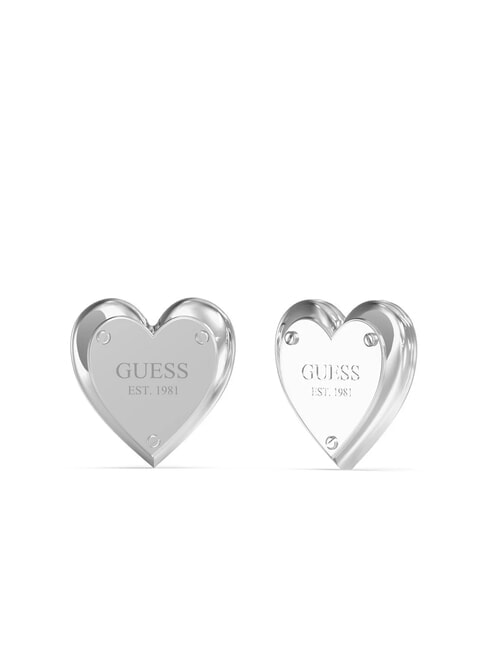 GUESS ALL YOU NEED IS LOVE Herzohrringe mit Logo SILBER - Ohrringe