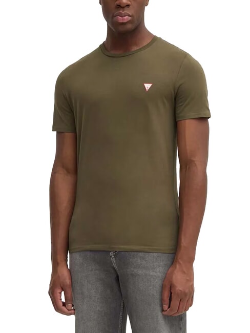 GUESS CORE Baumwoll t-shirt Olivenmorgen - Herren-T-Shirts