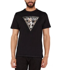 GUESS TRIANGLE Baumwoll-T-Shirt mit Aufdruck jetbla - Herren-T-Shirts - 1