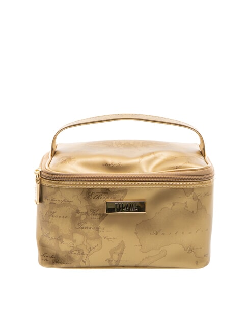 ALVIERO MARTINI PRIMA CLASSE GEO Quadratisches Kosmetiketui dunkles Gold - Beauty-Case