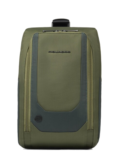 PIQUADRO S140 Einschultriger iPad-Rucksack aus recyceltem Stoff GRÜN - PC-Rucksäcke