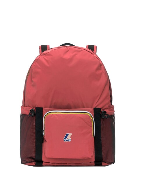 KWAY LE VRAI 3.0 MICHEL Faltbarer Nylonrucksack roter Jaspis - Rucksäcke für Schule &amp; Freizeit