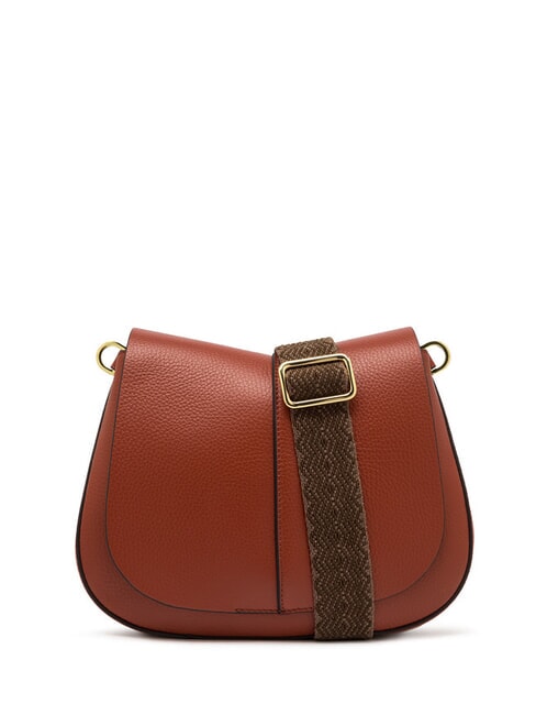 GIANNI CHIARINI HELENA ROUND Ledertasche mit doppeltem Schultergurt ziegelrot - Damentaschen