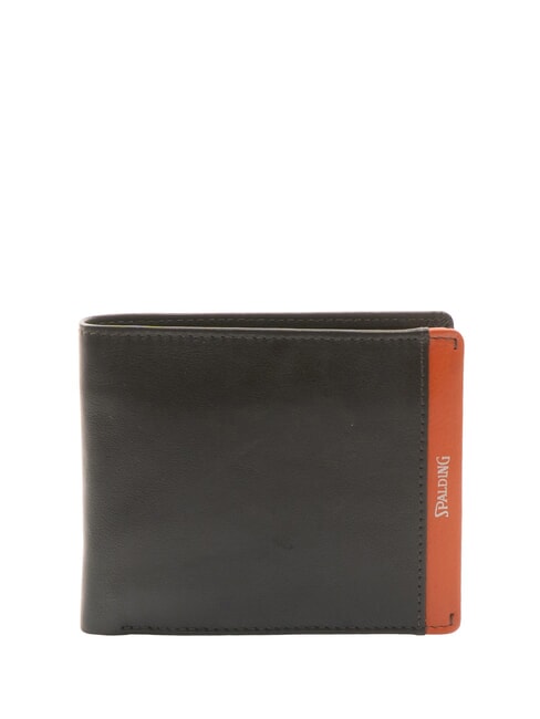 SPALDING SNAP  Herren Leder Geldbörse braun/orange - Brieftaschen Herren