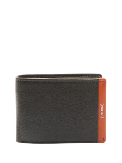 SPALDING SNAP  Herren-Geldbörse aus Leder mit Münzfach braun/orange - Brieftaschen Herren