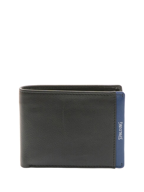 SPALDING SNAP  Herren-Geldbörse aus Leder mit Münzfach schwarz/marine - Brieftaschen Herren