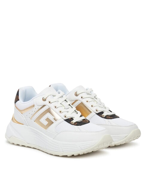 GUESS FONZI Laufschuhe Weiss-braun - Damenschuhe