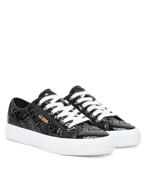 GUESS JLOVE Glänzende Turnschuhe SCHWARZ - Damenschuhe