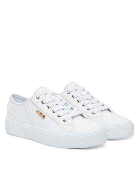 GUESS JLOVE Glänzende Turnschuhe Weiß - Damenschuhe