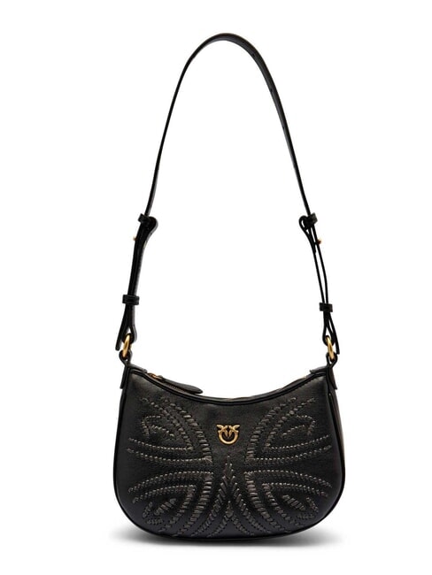 PINKO HALF MOON BABY Umhängetasche schwarz-antikgold - Damentaschen