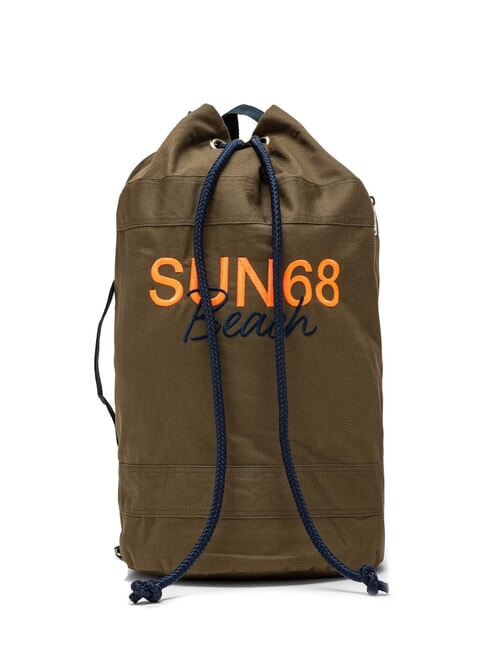 SUN68 CABARDINE Strandtasche aus Baumwolle dunkles Militär - Damentaschen