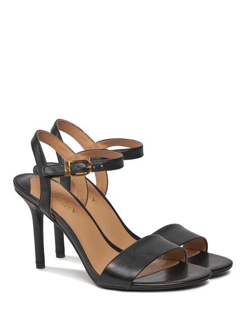 RALPH LAUREN GWEN Hohe Ledersandalen SCHWARZ - Damenschuhe