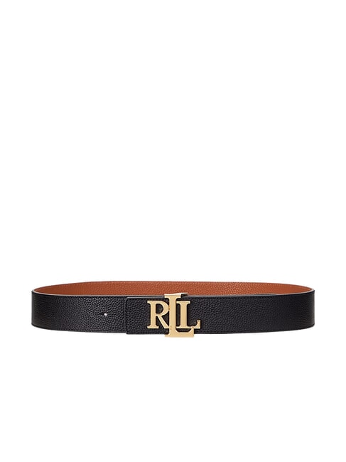 RALPH LAUREN RLL Wendbarer Gürtel aus genarbtem Leder Schwarz - Gürtel