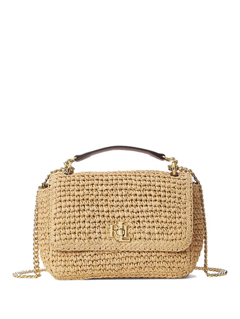 RALPH LAUREN SOPHEE 22 Wandelbare Strohtasche natur/laurenbraun - Damentaschen