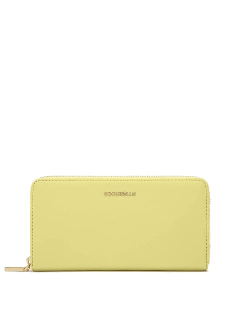 COCCINELLE METALLIC SOFT Geldbörse aus strukturiertem Leder Kalkwäsche - Brieftaschen Damen
