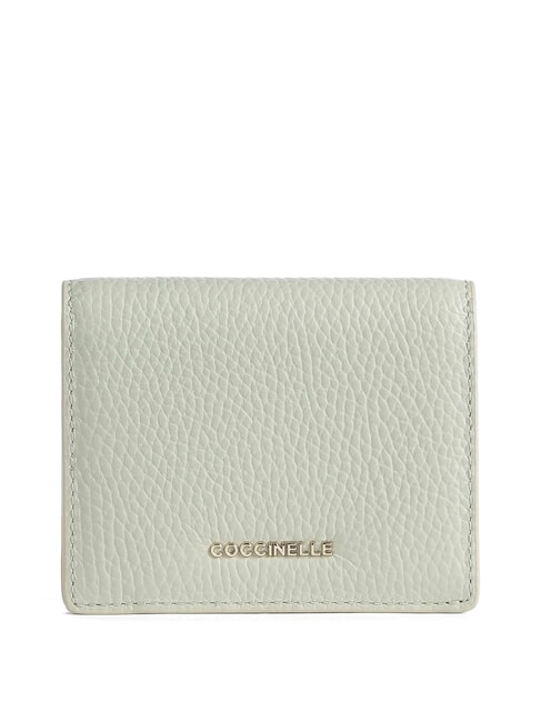 COCCINELLE METALLIC SOFT  Kleine Geldbörse aus Leder Seladongrün - Brieftaschen Damen