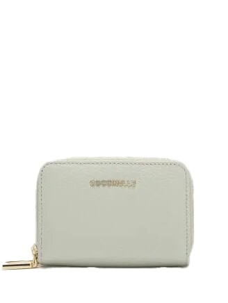 COCCINELLE METALLIC SOFT  Kleine Geldbörse mit Rundum-Reißverschluss Seladongrün - Brieftaschen Damen