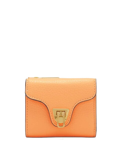COCCINELLE BEAT SOFT beat soft portafoglio pelle martellata Mini-Geldbörse aus Leder Sonnenaufgang - Brieftaschen Damen