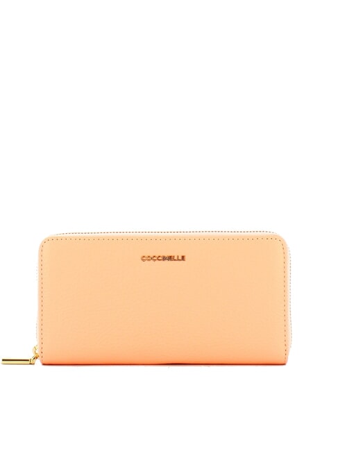 COCCINELLE METALLIC SOFT Geldbörse aus strukturiertem Leder Sonnenaufgang - Brieftaschen Damen
