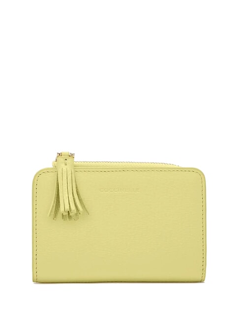 COCCINELLE TASSEL tassel portafoglio pelle martellata Portemonnaie aus genarbtem Leder Kalkwäsche - Brieftaschen Damen