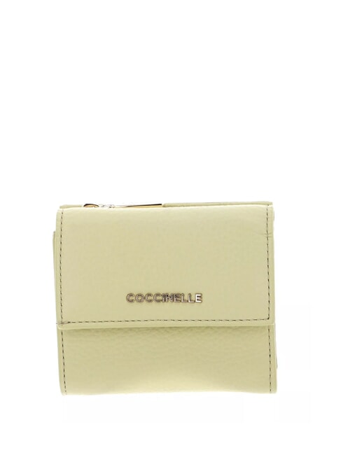 COCCINELLE METALLIC SOFT Portemonnaie aus genarbtem Leder Kalkwäsche - Brieftaschen Damen