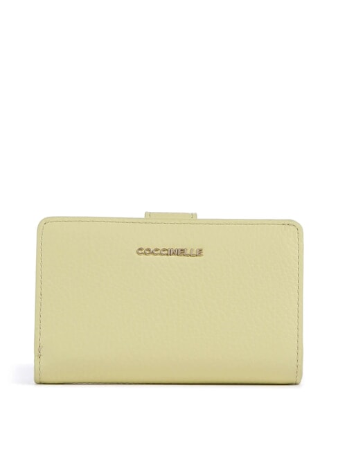 COCCINELLE METALLIC SOFT Geldbörse aus strukturiertem Leder Kalkwäsche - Brieftaschen Damen