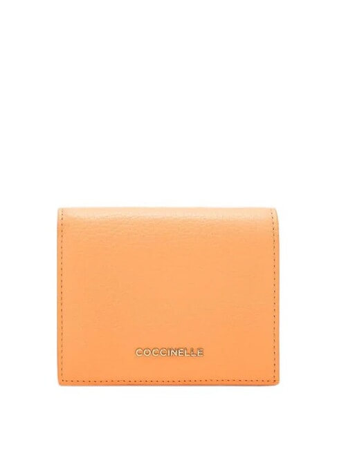 COCCINELLE METALLIC SOFT Kleine Geldbörse aus Leder Sonnenaufgang - Brieftaschen Damen