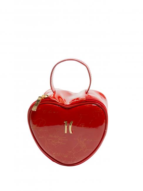 ALVIERO MARTINI PRIMA CLASSE GEO Mittlere herzförmige Kosmetiktasche ROT - Etuitaschen &amp; Necessaire