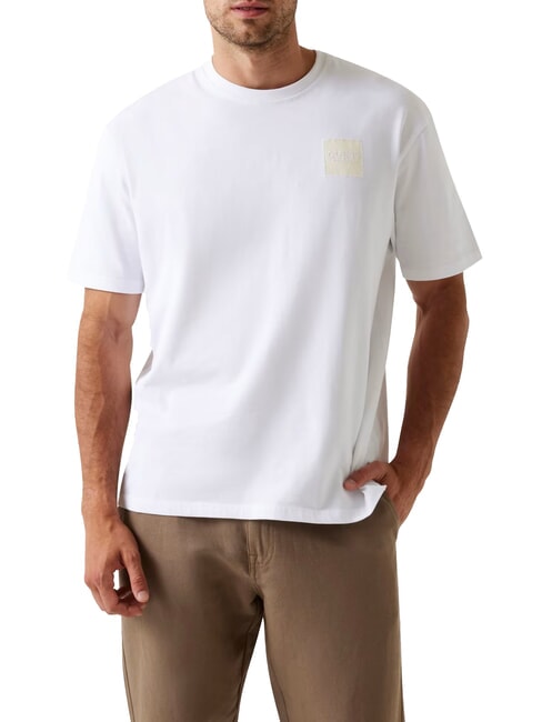 GUESS PATCH AT CHEST  Baumwoll-T-Shirt purweiß - Herren-T-Shirts