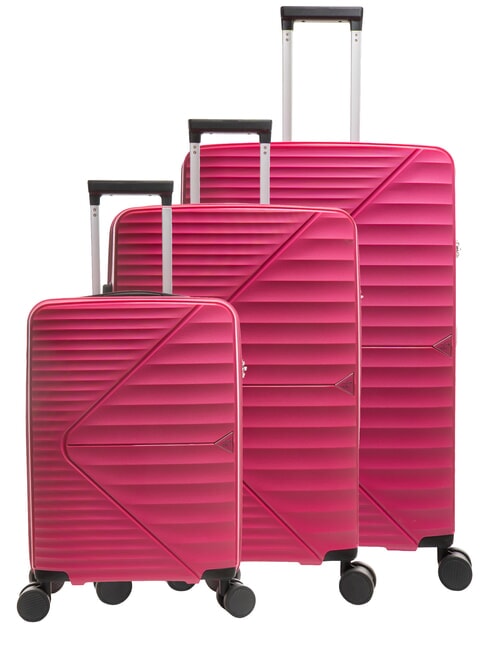 LESAC AIR FLOW 3er-Set Trolleys: Kabine, mittel, groß Pfirsichrot - Trolleyset