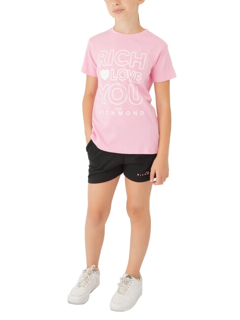JOHN RICHMOND CICAM Komplett mit T-Shirt und Bermudashorts rosa/schwarz - Trainingsanzüge für Kinder