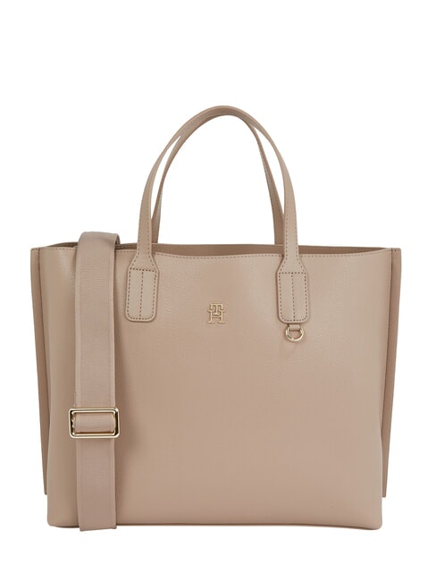TOMMY HILFIGER TH DISTINCT Handtasche, mit abnehmbarem Schultergurt Küstentaupe - Damentaschen