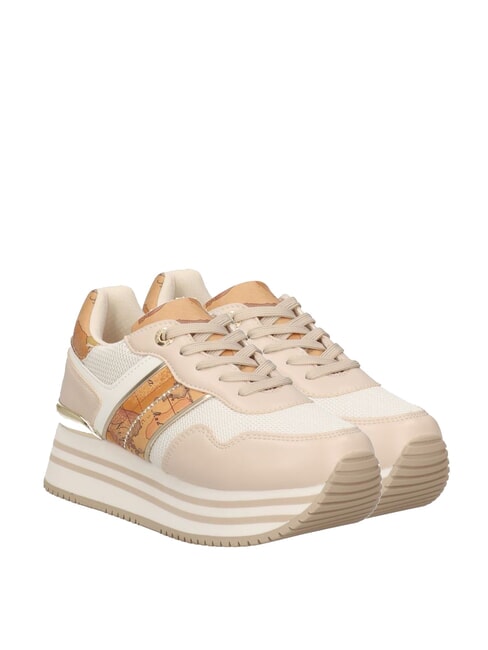 ALVIERO MARTINI PRIMA CLASSE GEO JR Plateau-Sneaker Sand/Geo-Beige - Damenschuhe