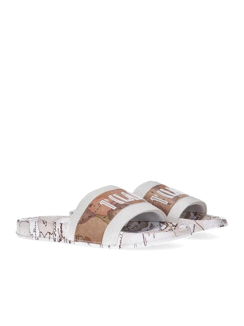ALVIERO MARTINI PRIMA CLASSE GEO JR Hausschuhe mit Logo und Aufdruck Weiß / Geo-Beige - Damenschuhe