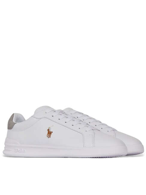 RALPH LAUREN HERITAGE COURT II  Leder-Sneakers rl weiß/rl gold - Herrenschuhe