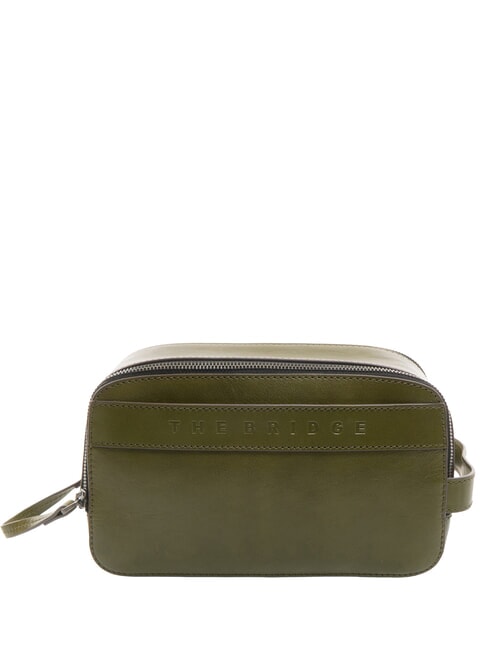 THE BRIDGE GIACOMO  Kosmetiktasche aus Leder Thymian/Dunkelruthenium - Beauty-Case