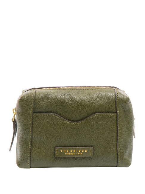 THE BRIDGE GEMMA  Kosmetiktasche aus Leder Thymian abb gold - Beauty-Case