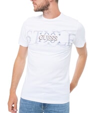 GUESS CHEST BOX Baumwoll-T-Shirt mit Aufdruck purwei&szlig; - Herren-T-Shirts - 1