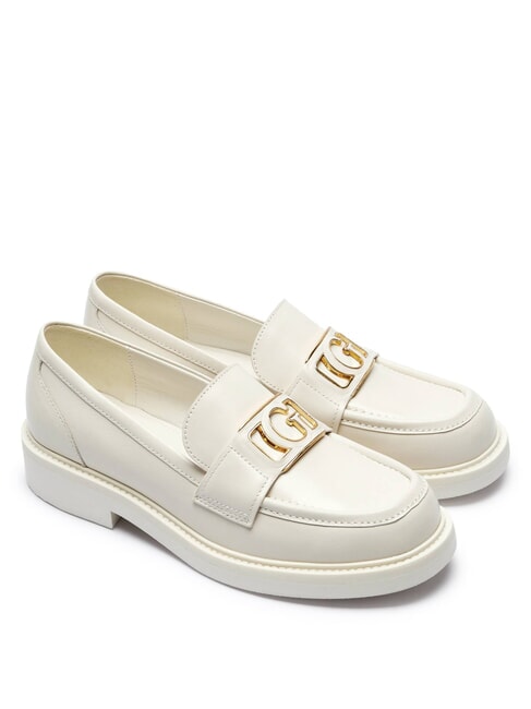 GUESS SHUTTLE  Mokassins aus Leder Elfenbein - Damenschuhe