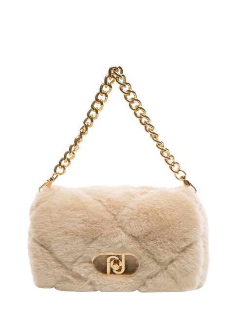 LIUJO LAPUFFY Plüschtasche mit Kettengriff Marmor - Damentaschen